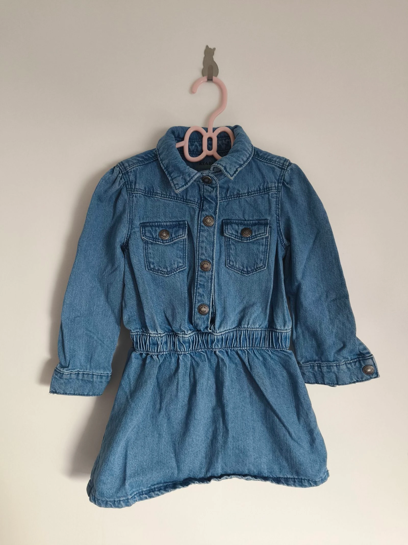 Vestido de jean de mangas largas para niña (4 años) – photo 2